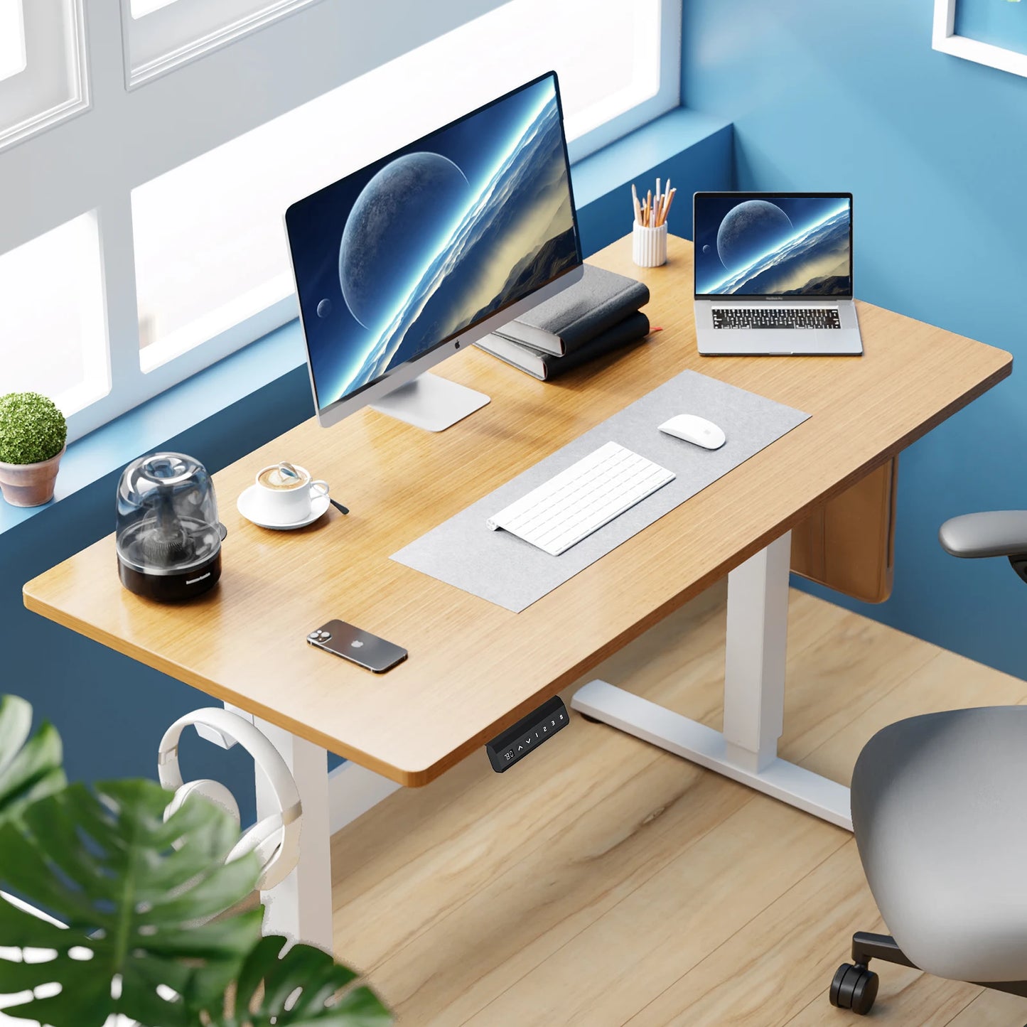 Adjustable 40x24 Inch Stand Up Sit Computer Desk