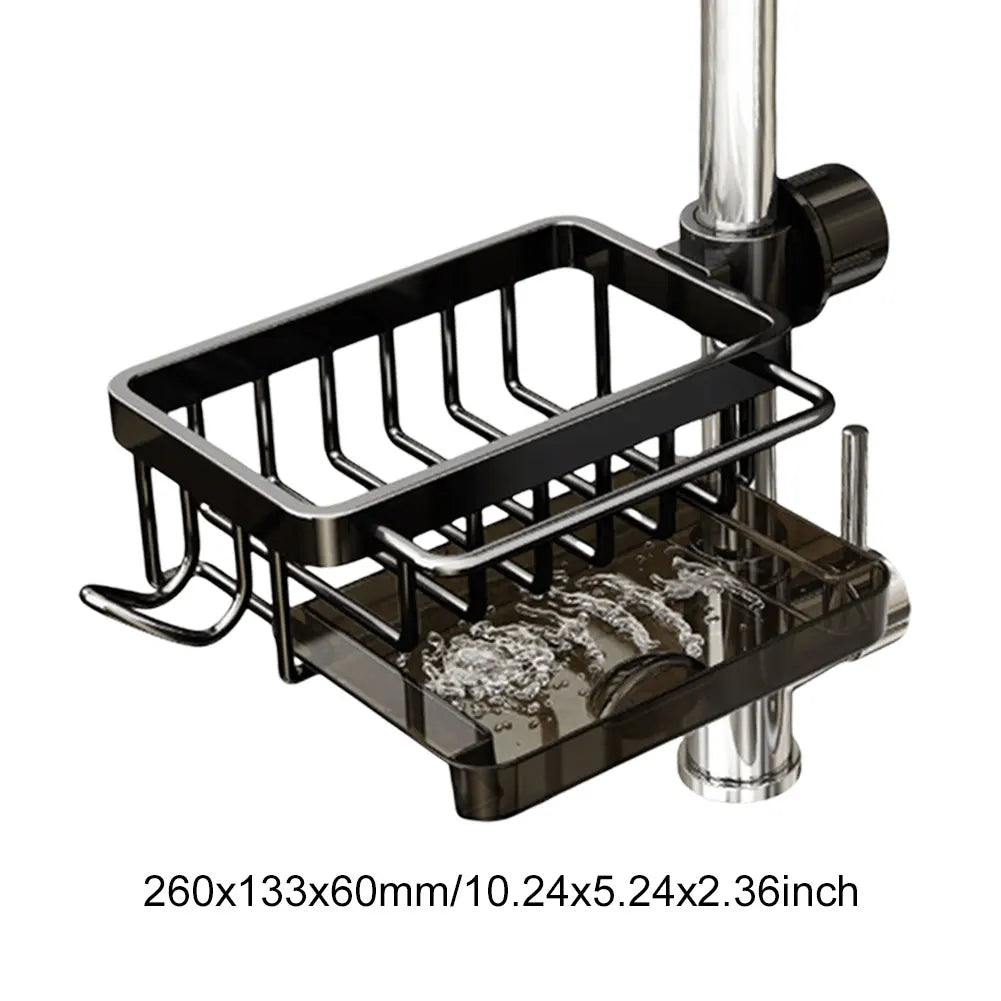 3-Tier Multi-Functional Kitchen Organizer Large Over The Sink Dish Rack with Cover