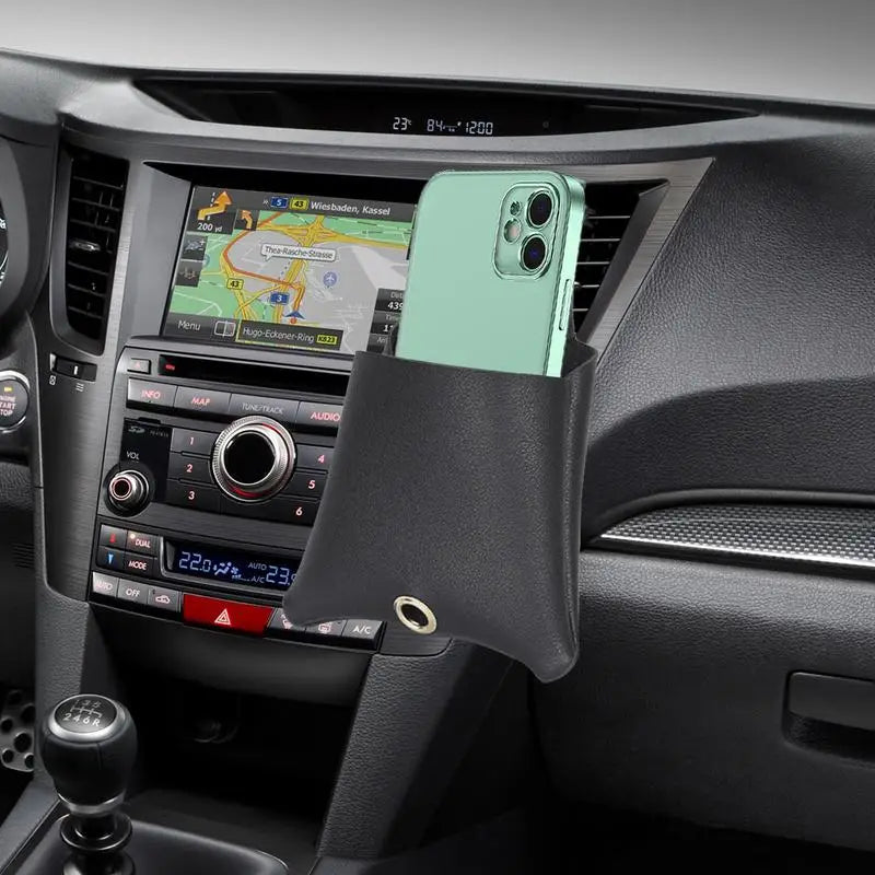 Car Air Vent Storage Bag Phone Storage Organizer Lightweight Hangable Storage Bag Auto