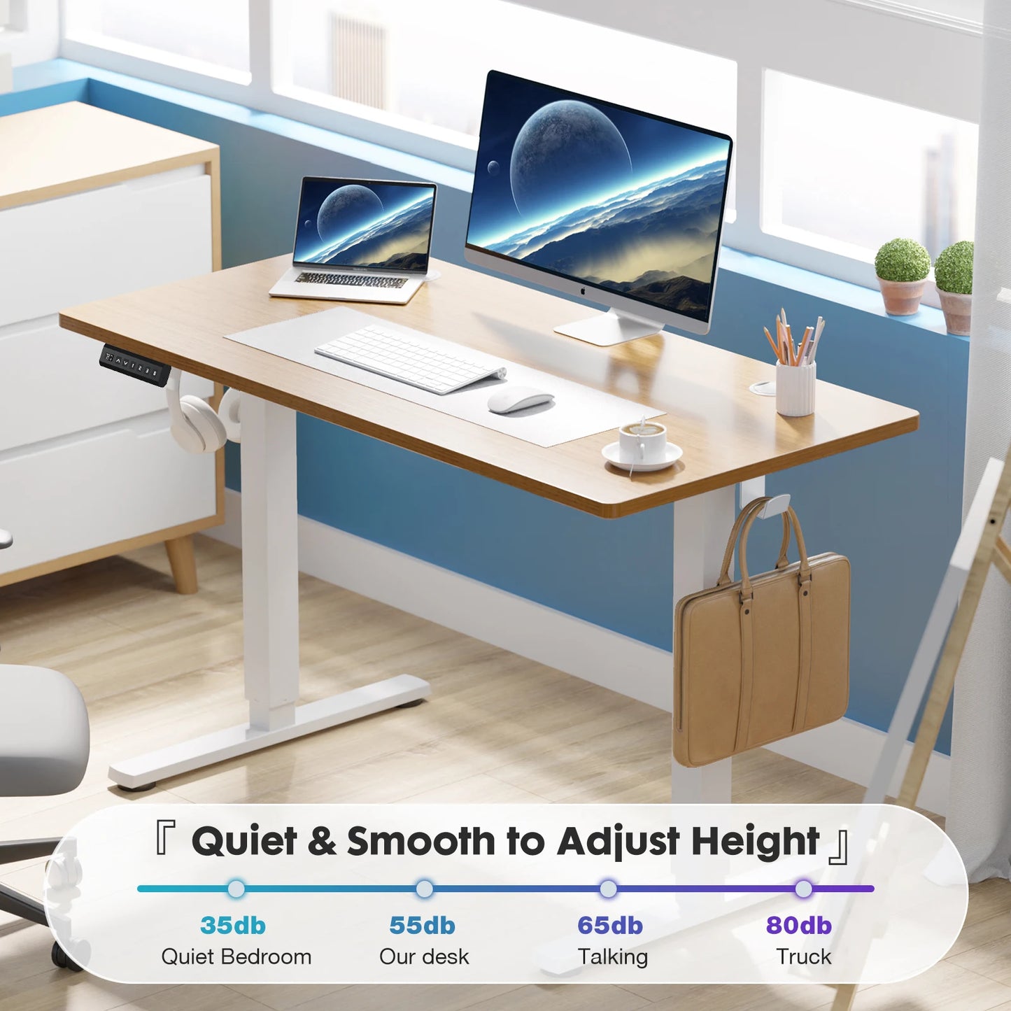Adjustable 40x24 Inch Stand Up Sit Computer Desk