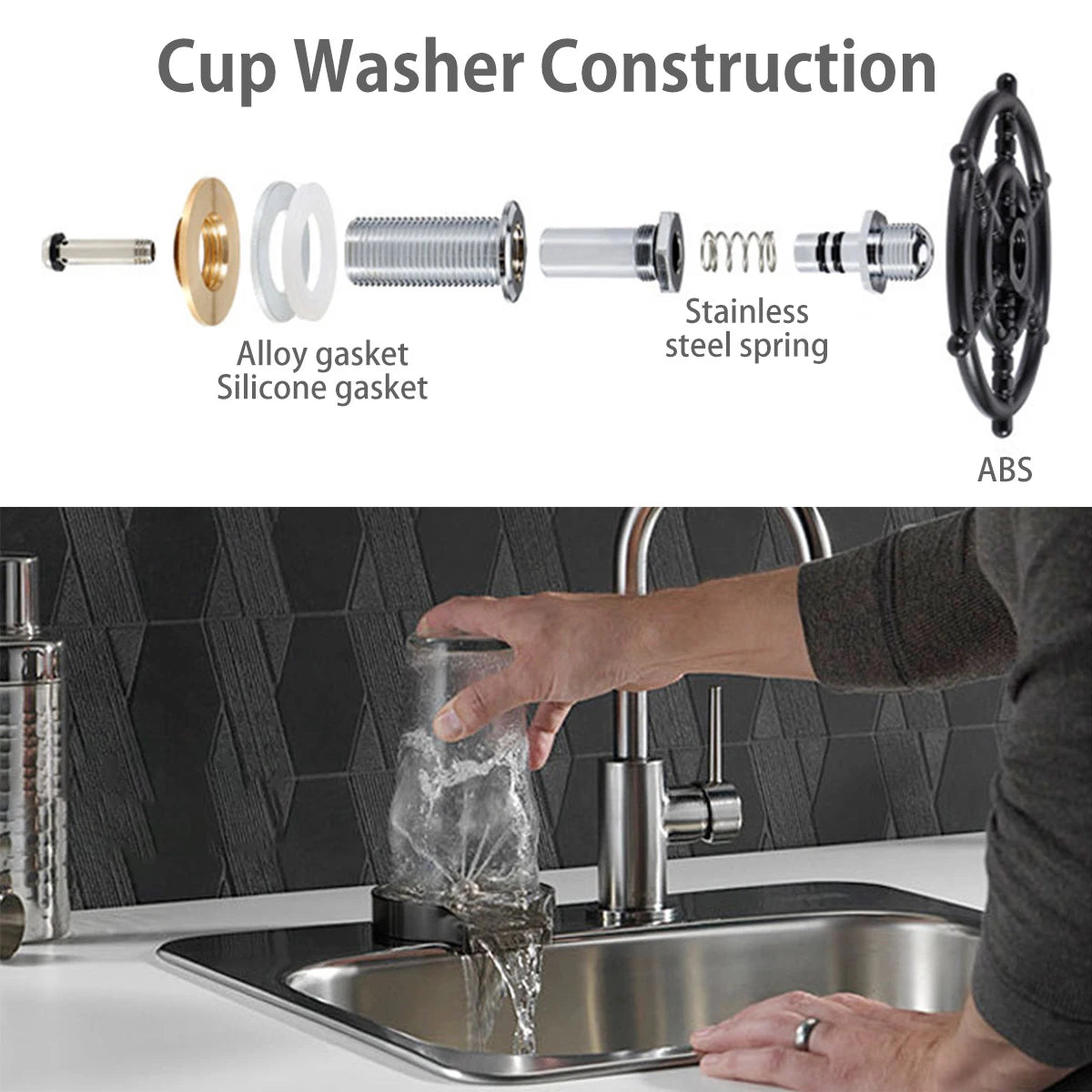 Faucet Glass Rinser High Pressure