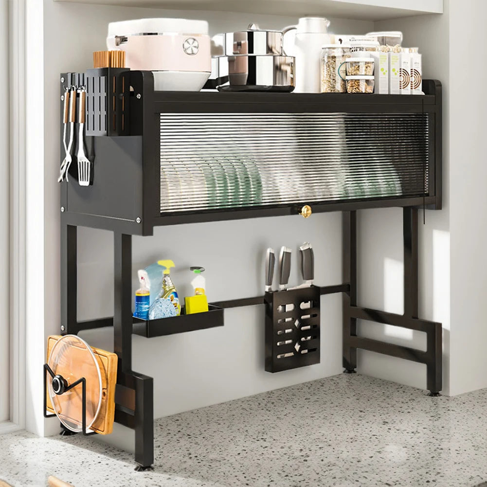 Organizer 3-TierLarge Over The Sink Dish Rack with Cover