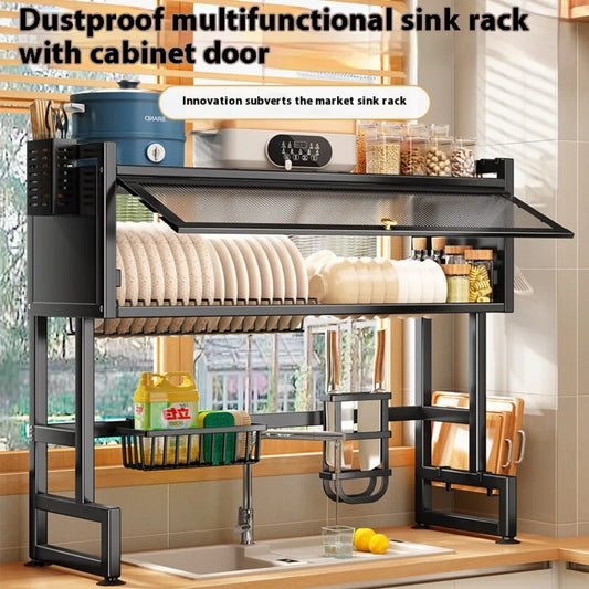 Over The Sink Dish  Drying Rack Dustproof