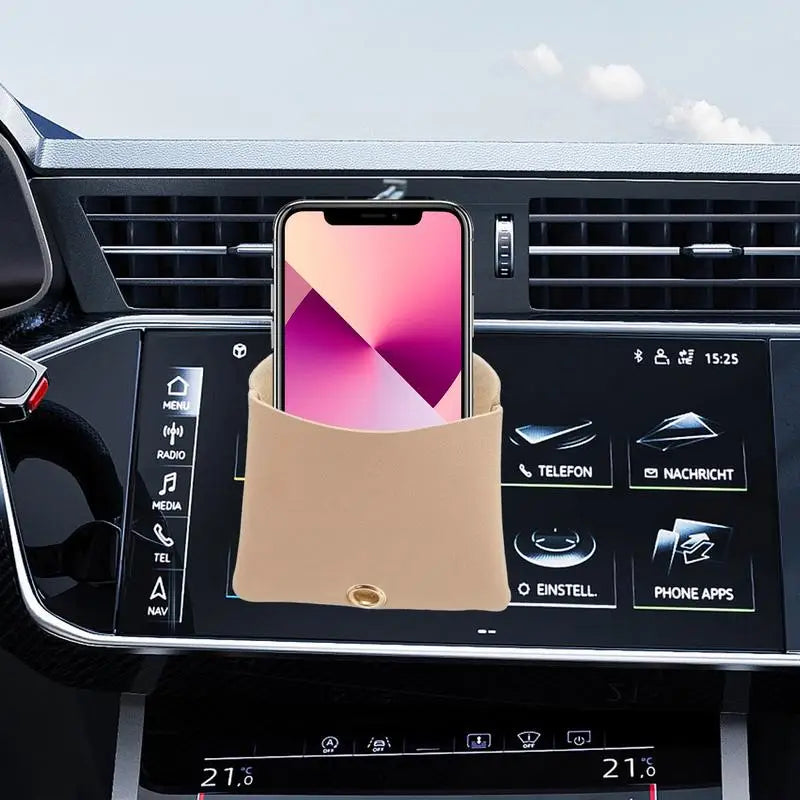 Car Air Vent Storage Bag Phone Storage Organizer Lightweight Hangable Storage Bag Auto