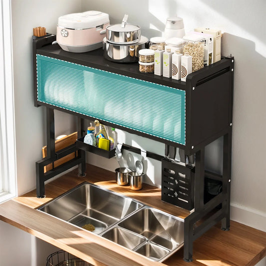 Organizer 3-TierLarge Over The Sink Dish Rack with Cover