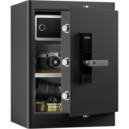 Deluxe Home Safe and Lock, Smart Touch Screen Biometric Fingerprint Security Safe with Voice Prompt